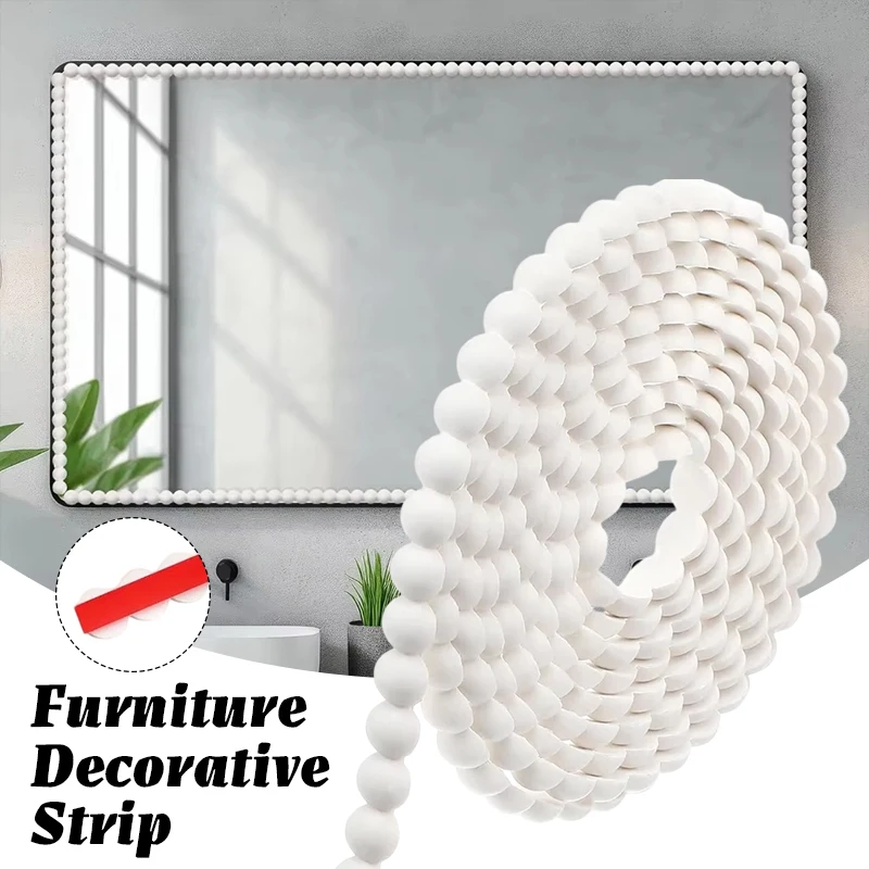3M Wall Molding Trim DIY Decoration Flexible Paintable Baseboard Flat Edge Stickers for TV Wall Home Interior Decorative Border