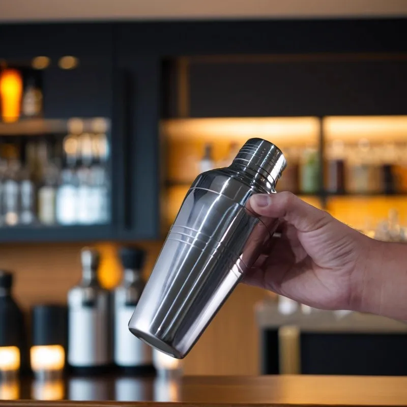 

European Style Bar Special Use 304 stainless steel Exquisite Mixology Bottle Advanced Cocktail Shaker Three-section Shaker