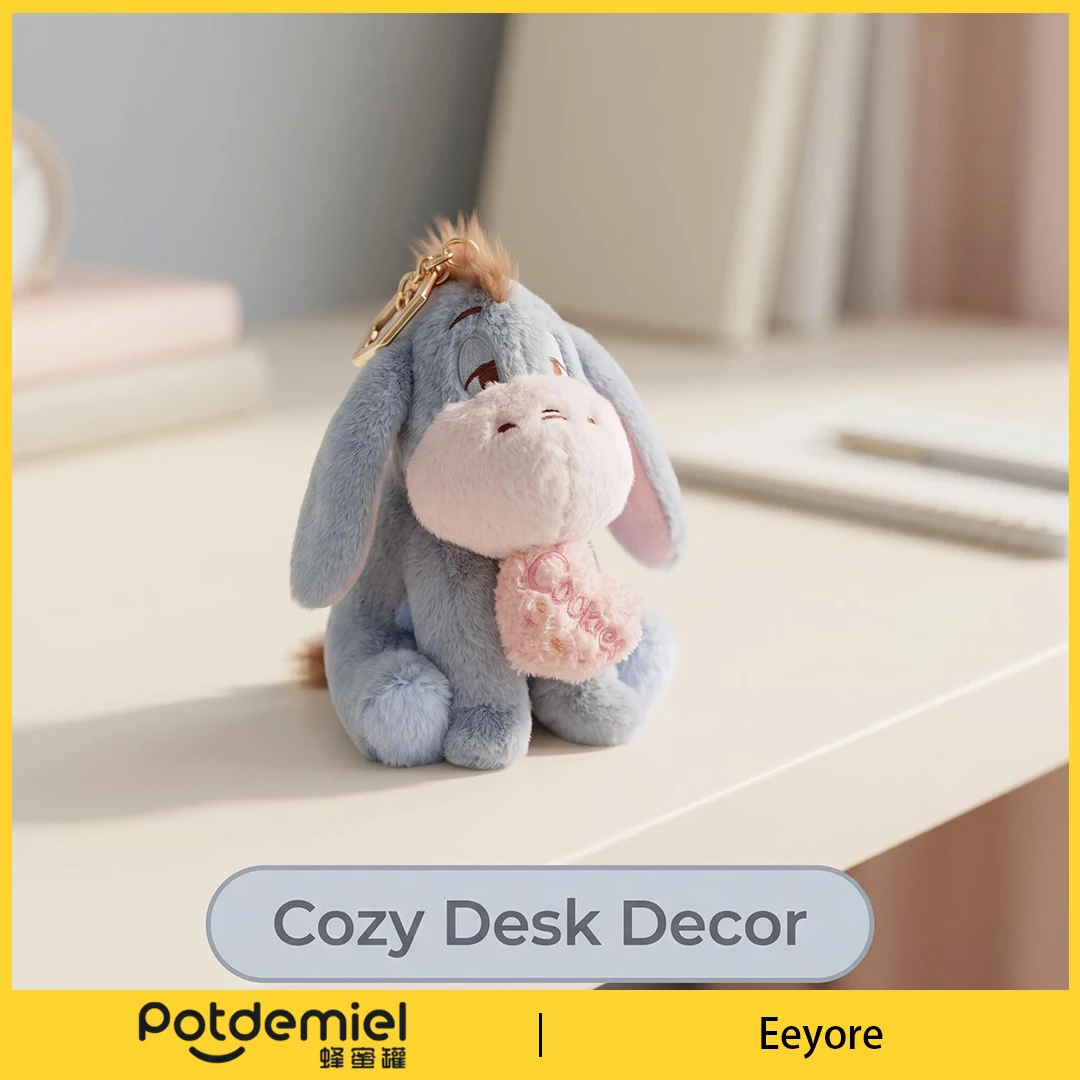 Potdemiel Disney Winnie the Pooh Eeyore Plush Key Ring Popular Chic Cartoon Ornament Gift For Teen Girls Daily Bag Wallet Decor - view 6