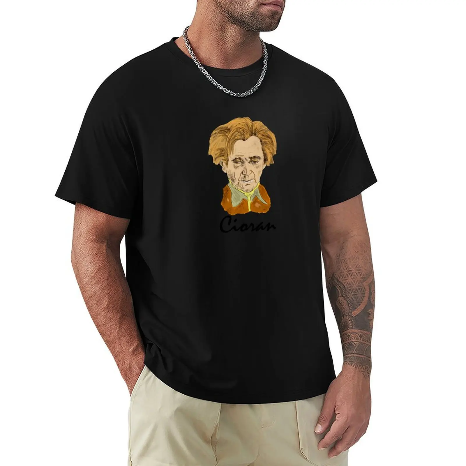 

EMIL CIORAN T-Shirt summer top graphic shirts T-shirts oversize Luxury man men graphic t shirts