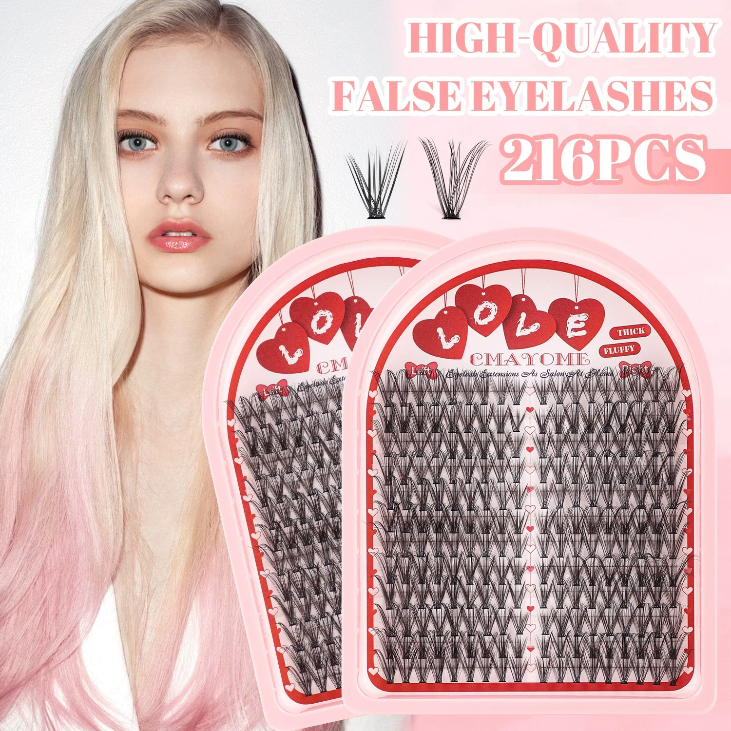 

Explosive 216 clusters DIY Segmented Single Cluster False Eyelashes, Natural And Comfortable, Thick Eyelashes