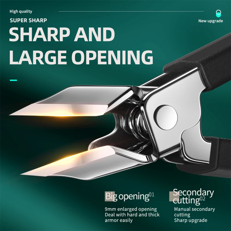 قطعة واحدة من مشابك أظافر القدم المهنية المصنوعة من الفولاذ المقاوم للصدأ - كماشة إهاب دقيقة للغاية للعناية بالقدم وصيانة الأظافر