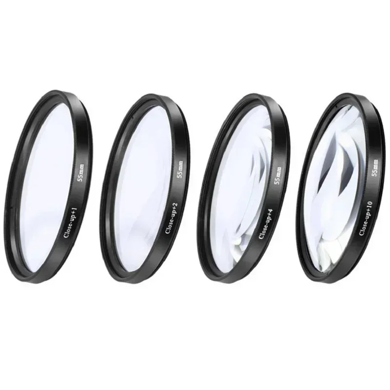 Lens + Diopter Four-piece Set, Macro Lens Focusing Filter Comes With Nylon Bag, Photography Accessories