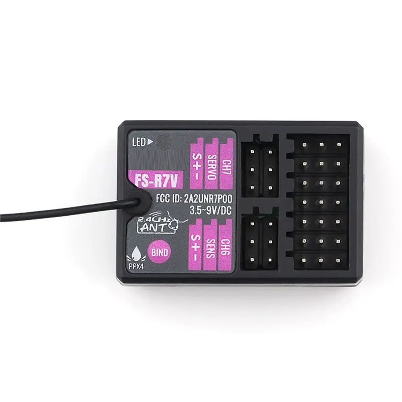ABKN for FS-R7V 7CH 2.4G Receiver 2-Pack, ANT Protocol PPM/IBUS Output for Remote Control Car Boat