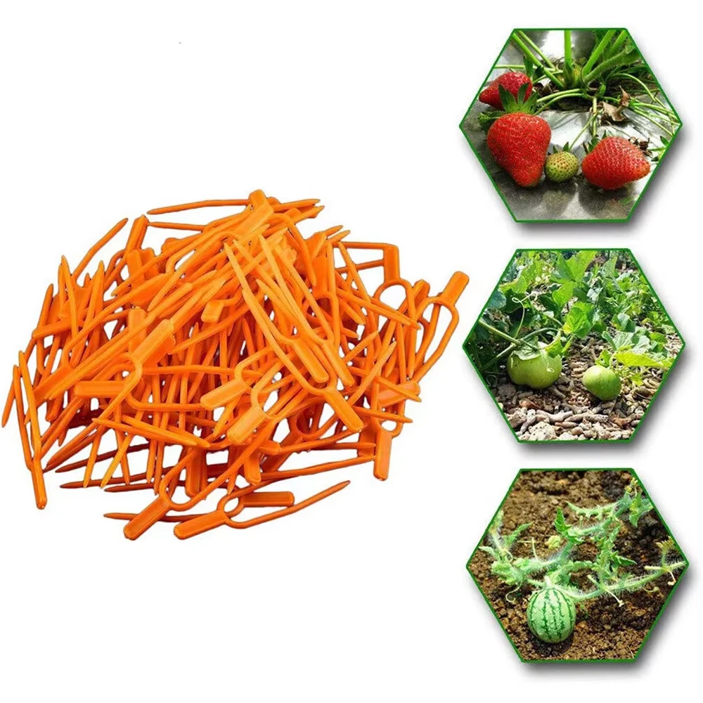 50pcs Garden Tools Plastic Plant Clips Quality Stolons Fixing Fastening Fixture Clamp Strawberry Fork Farming Clip