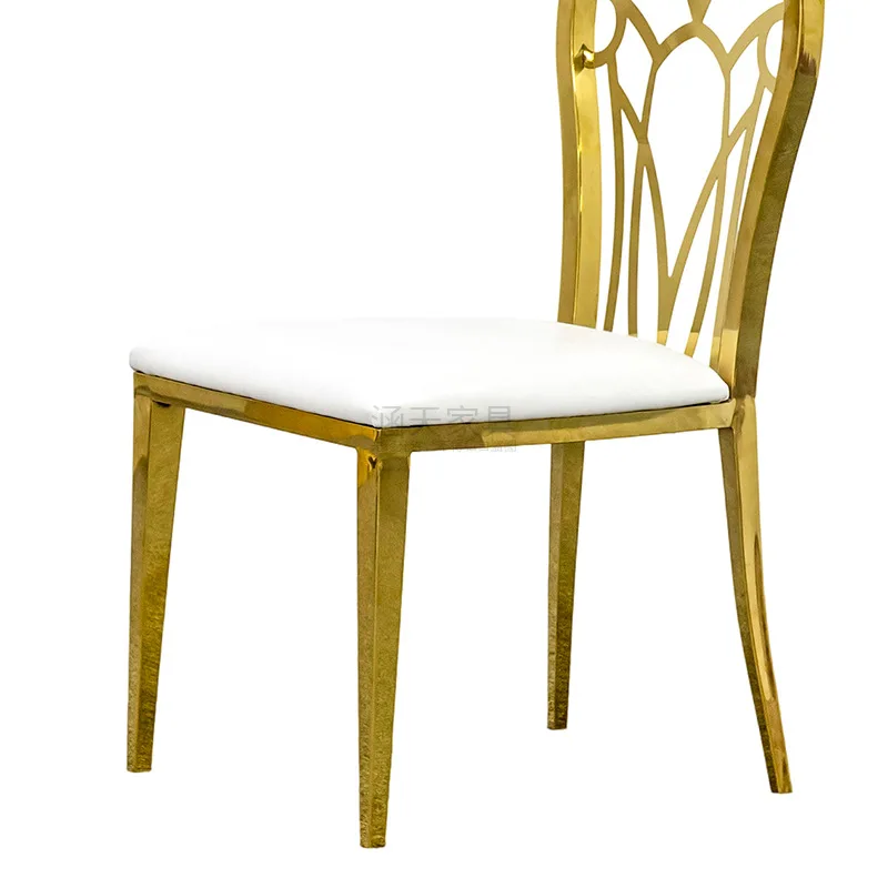 Stainless steel hollow backrest stacking chair high rebound sponge seat cushion, company enterprise conference reception chair