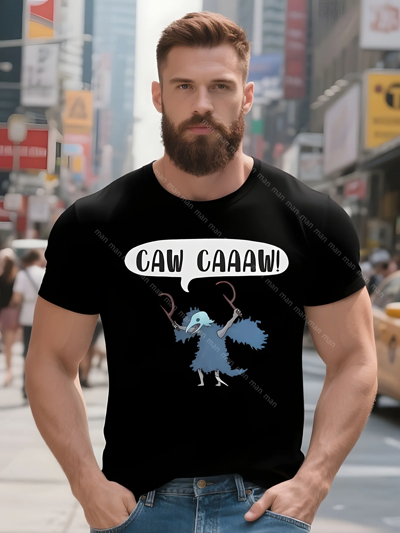 

Men Caw T Shirt Slay the Spire Game Cotton Clothing Funny Short Sleeve Crewneck Tees Classic T-Shirt