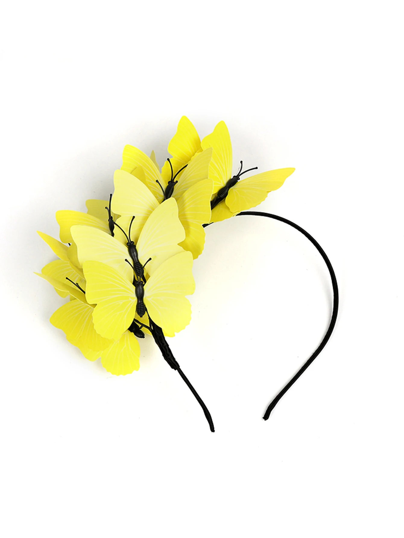 Fascinator alla moda Kentucky Derby Cappello Fascia colorata per donna Fasce per capelli a farfalla Novità