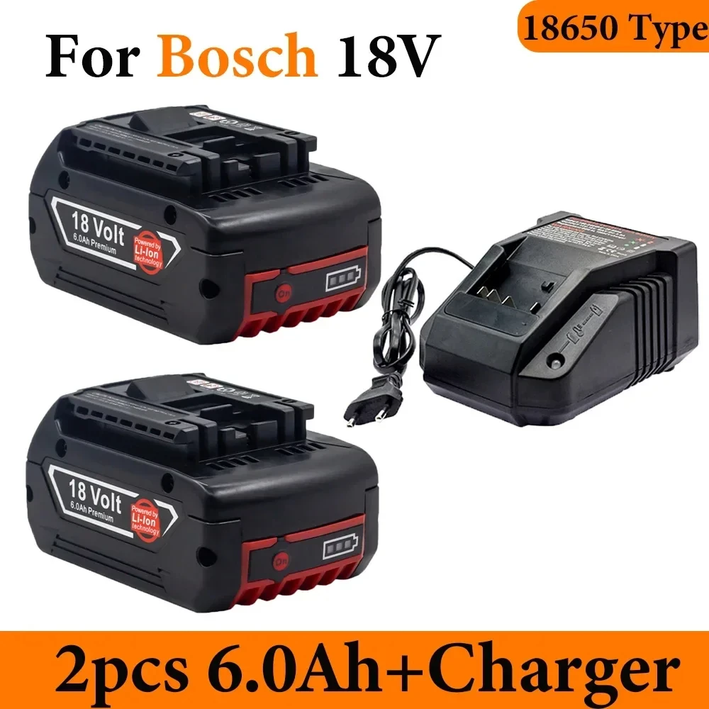 

2024-New Bosch 18V 18000mAh Lithium-ion Rechargeable Battery Bat609, Bat609g, Bat618, Bat618g, Bat614, Bosch Drill+ Charger