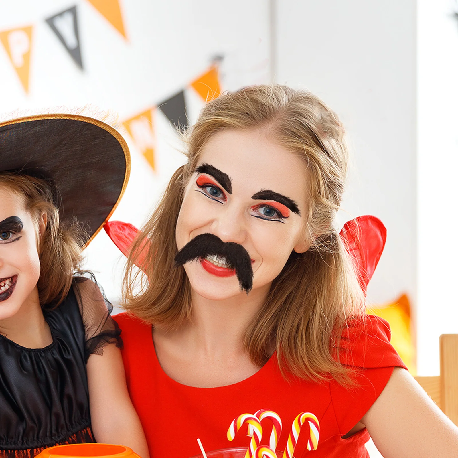 

Comfortable Safe Artificial Beard Eyebrow Multipurpose Performance Costume Accessory Stage Cosplay Eyebrow Prop Halloween