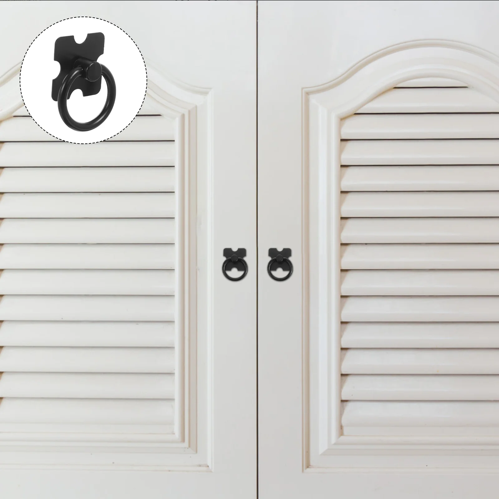 

2Pcs Black Zinc Alloy Cabinet Knobs Durable Furniture Handles for Dressers Wardrobes Drawer Pulls Metal Hardware