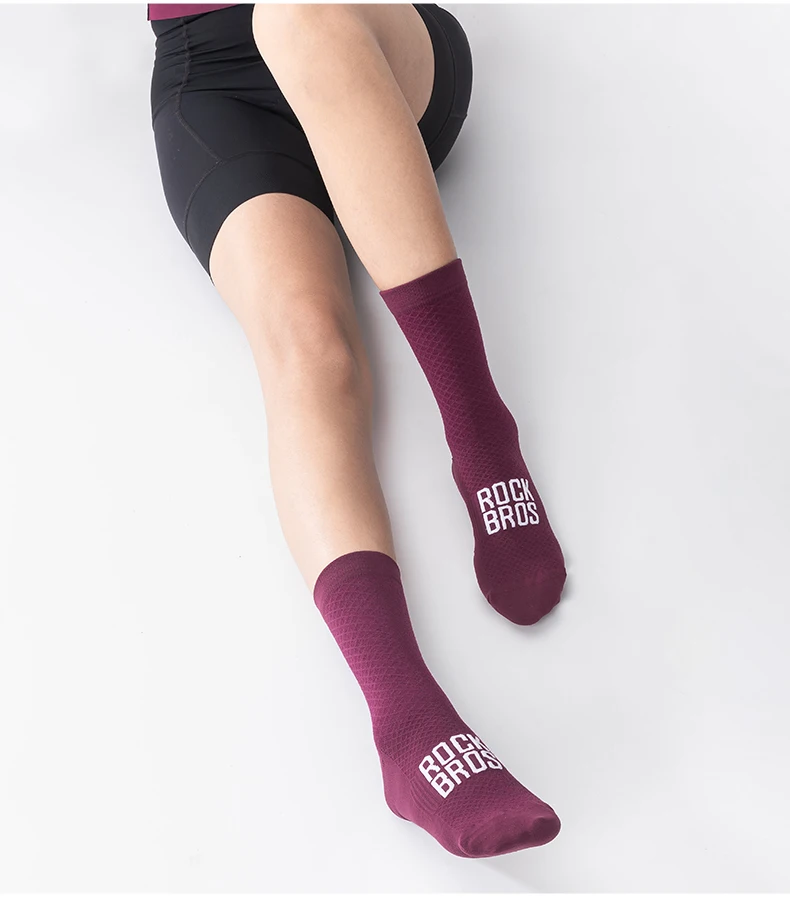 ROCKBROS ROAD TO SKY Professionelle Radsocken atmungsaktiv hochelastisch stoßdämpfend Strumpf für Herren und Damen Fitness-Sportsocken – Detail 12