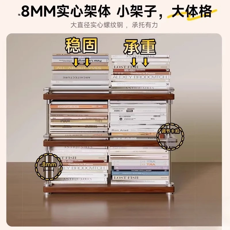 Shelf Desktop Solid Wood Small Shelf Coffee Corner Cup Holder Multi-layer Cosmetics Locker Medieval Storage Rack