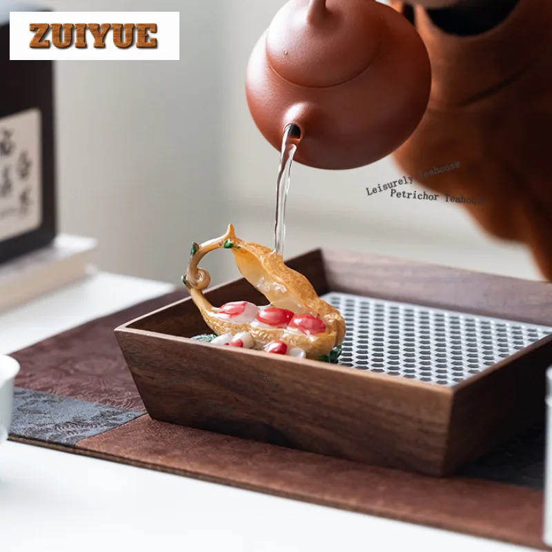 Creative Color-changing Peanut Tea Pet Vintage Tea Sculpture Tea Figurine Play Toys Tea Statue Ornaments Supplies Collection