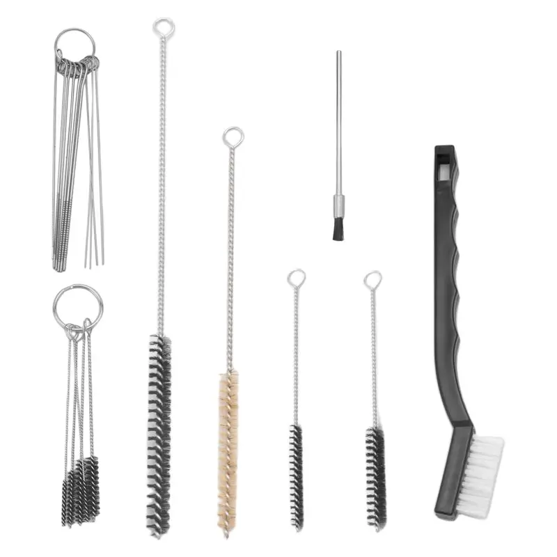 

Набор для чистки распылителей, 17 предметов, многофункциональный инструмент для очистки краскопультов с нейлоновыми мини-щетками и иглами - [A22I Store]