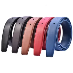 No buckle Wide 3.8cm 3.4cm Men Belts Luxury Brand Famous Genuine Leather Male Belts for Women Designers jeans Strap