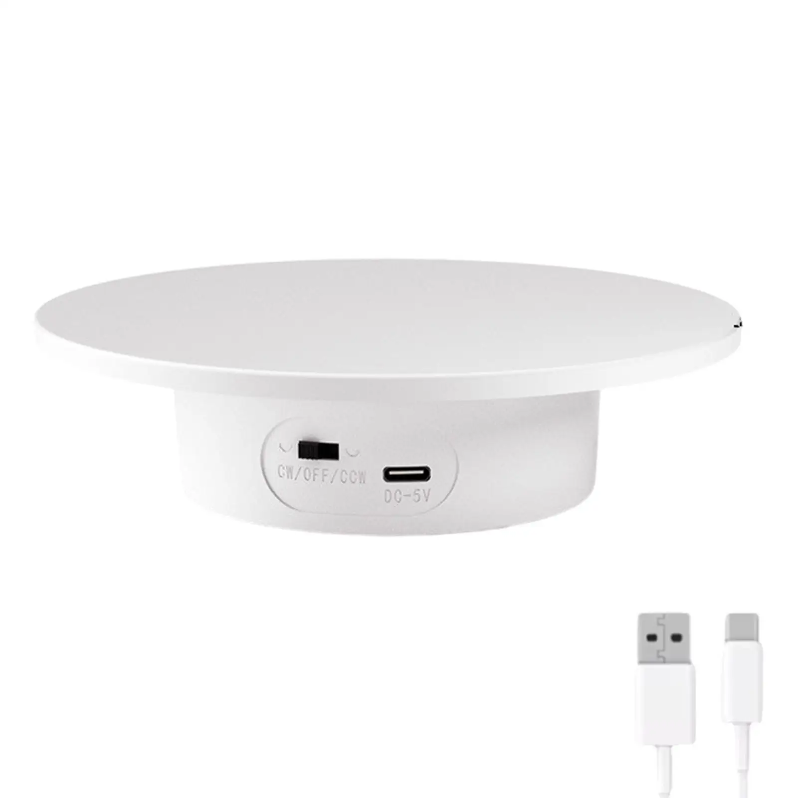 Rechargeable Rotating Display Stand Sturdy Electronic Components 360 Degree Turntable for Multiple Product Categories Live Show