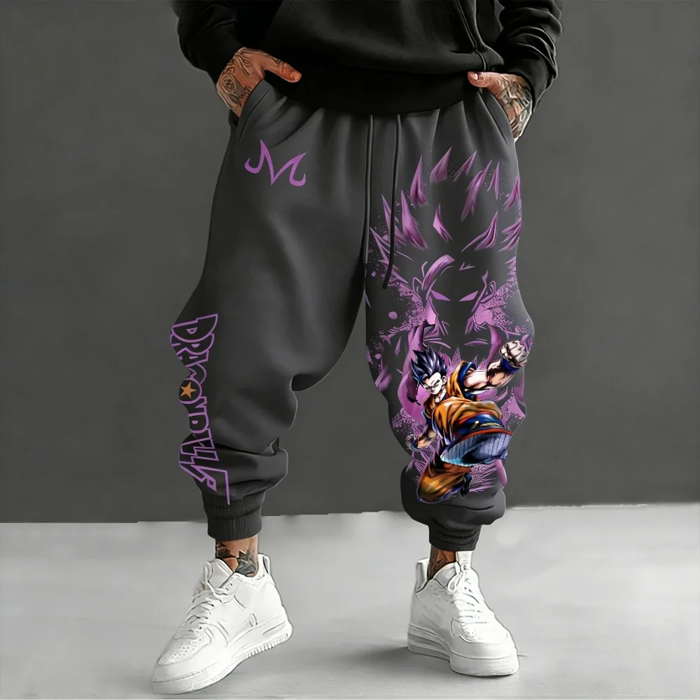 Unisex Cotton Long Pants Dragon Ball Z Gohan 2026 Summer New Product Harajuku Anime Printed American Hip Hop Loose Casual Pants - view 3