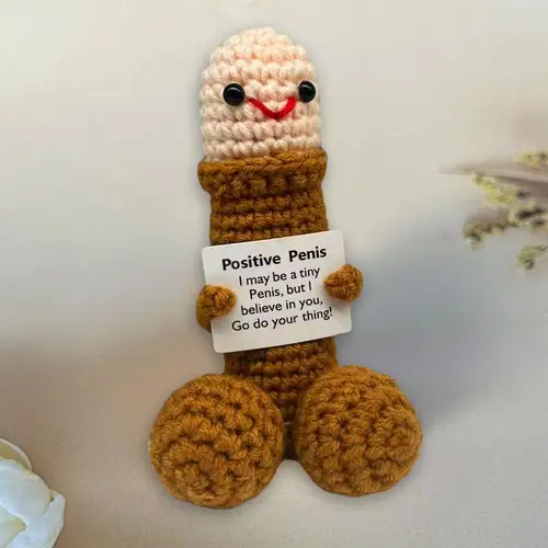 재미있는 크로셰 감성 지지대 인형 선물, 크로셰 격려 장난감, Deez 장식, 남자 친구 장식, 비밀 산타 선물 