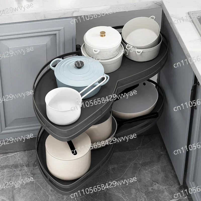 Multi Functional Storage Rack, Corner Basket, Kitchen Cabinet, Corner Rotating Monster Unidentified Flying Object