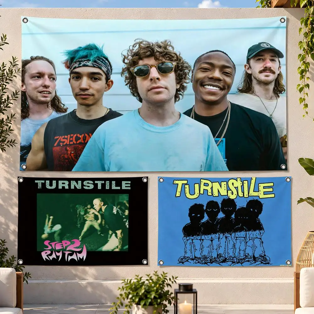 Band Hardcore Punk Turnstile Flags Fan Flag Banner Wall Hanging Outdoor Yard Camping Dorm Garage Party Home Decor Gift