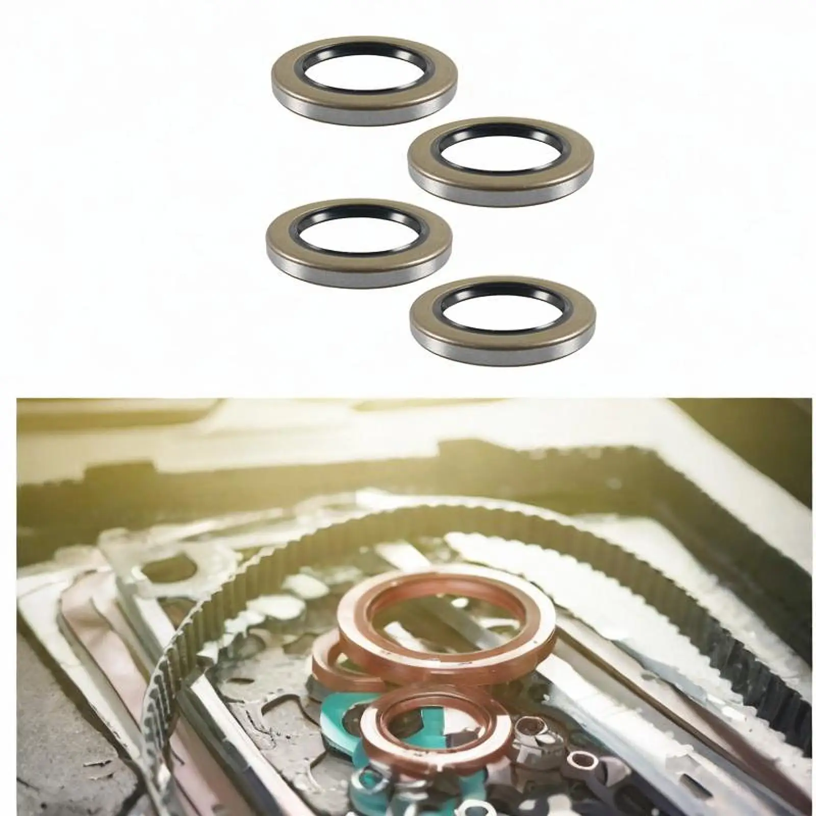 

4Pcs Double Lip Grease Seals Accessories 01003600 Utility High Performance Easy to Install Replacement for Boat RV