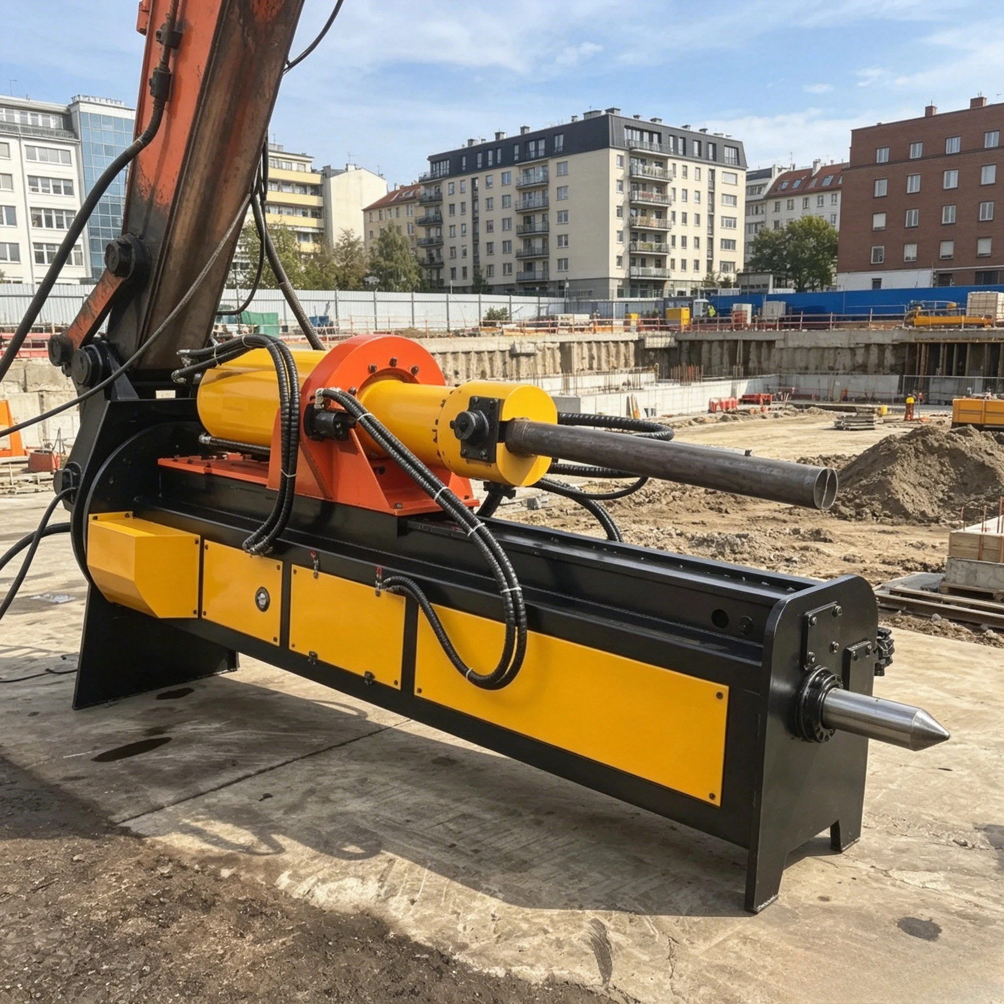 Hydraulic and Excavator Combo Mounted Breaking Integrated Drill Concrete Cracking One Rock Splitter with Drilling Rig Customized