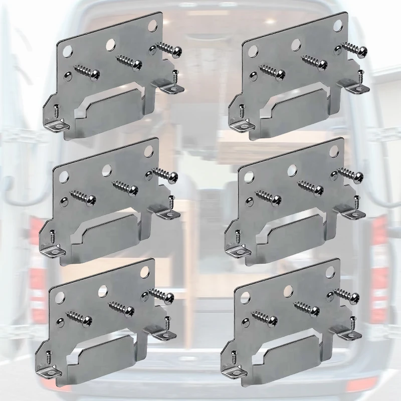 6Set  Rack with 30Pcs Screw for Skorva Midbeam Bed Monunting Brackets Fitting Screws Car Camper Conversion Brackets 116791
