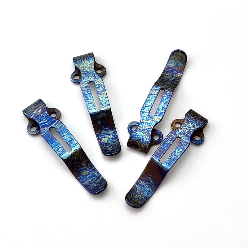 

1PCS Blue Pocket Clip for Commander CQC-7 ProTech TR-1 Outdoor Tool, Titanium Clamp for Benchmade 560 / Emerson