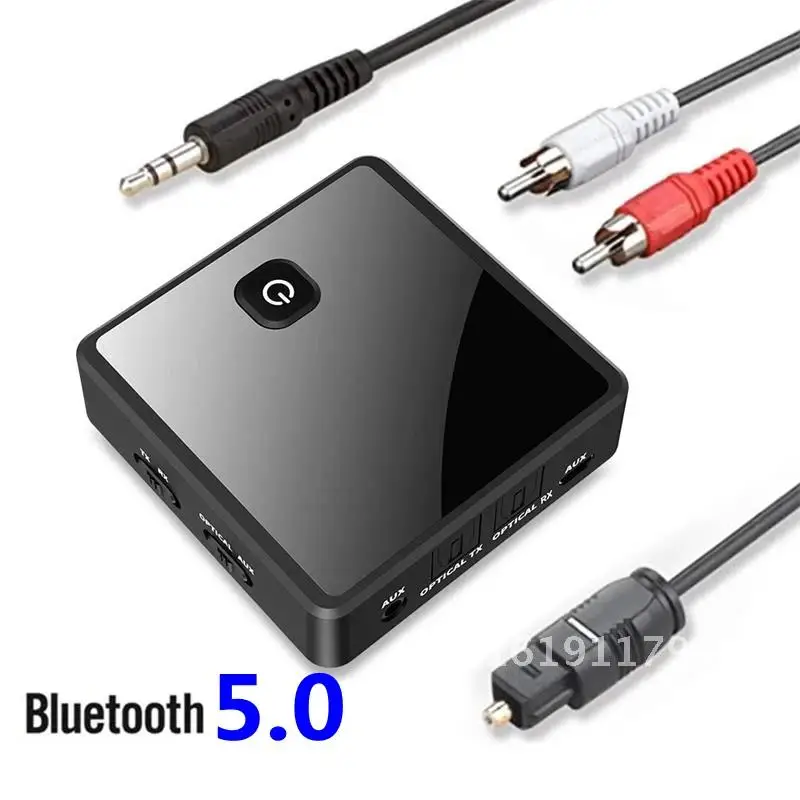 

Bluetooth 5.0 Transmitter Receiver Wireless Adapter Low Latency 3.5mm AUX Jack Optical SPDIF Audio Adapter For PC TV Car Speaker