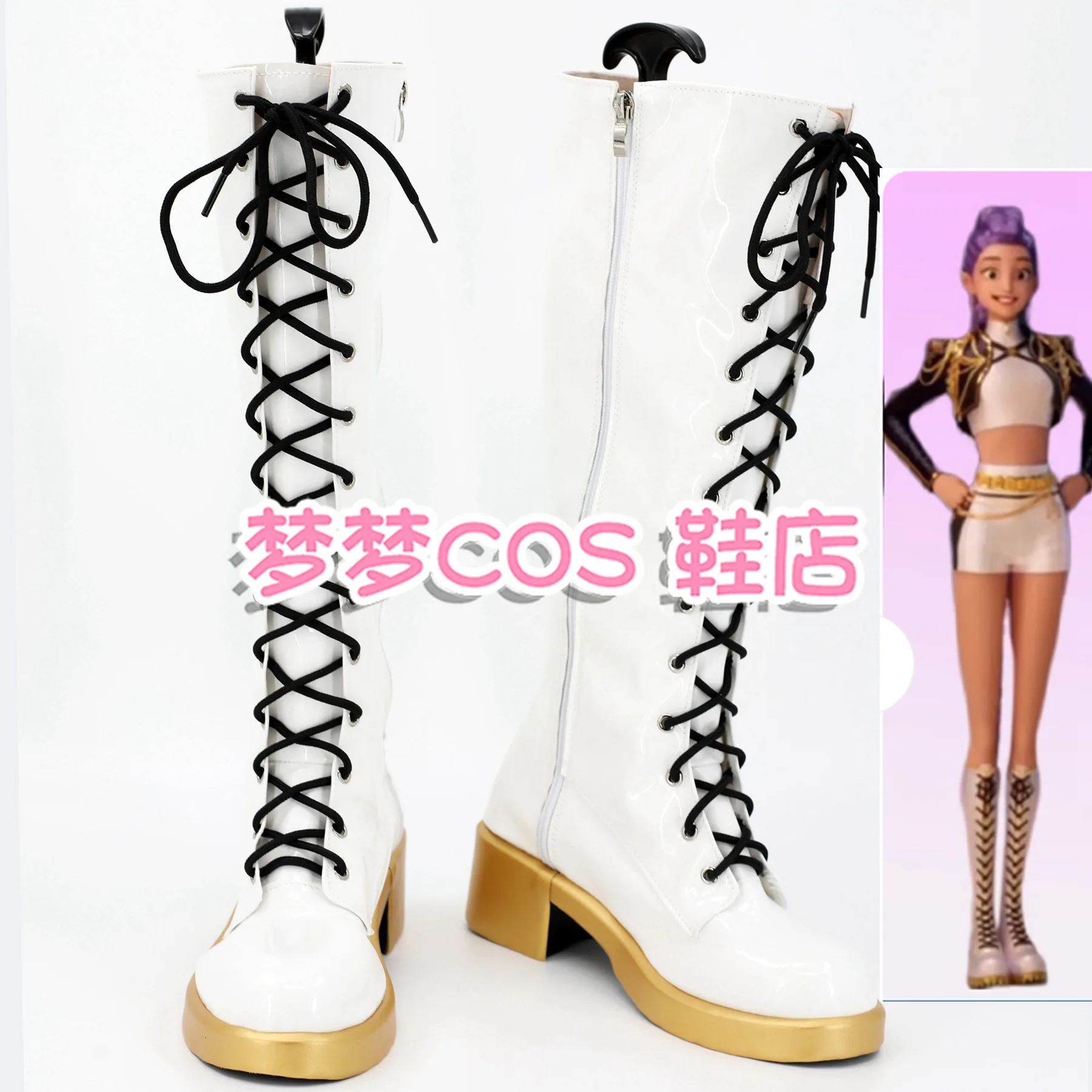 Zapatos de Cosplay K-Pop Demon Hunters Mira Zoey para K-POP Rumi Demon Hunters, botas de Cosplay para fiesta, Halloween, Carnaval