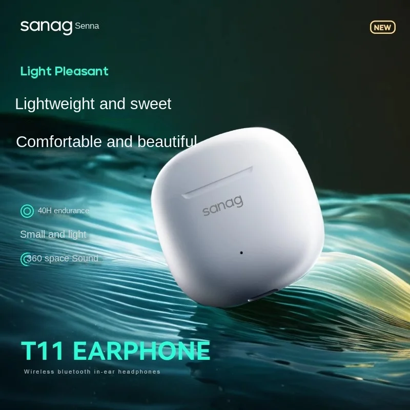 Sanag T11 Wireless Bluetooth Headset in-ear Headphone Sports Game Intelligent Noise Reduction High Quality Long Life