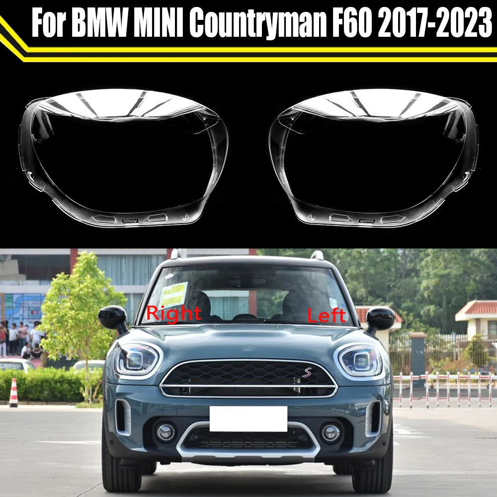 

Car Headlight Cover Lens Shell Front Headlamp Transparent Lampshade Auto Light Lamp Mask For BMW MINI Countryman F60 2017-2023