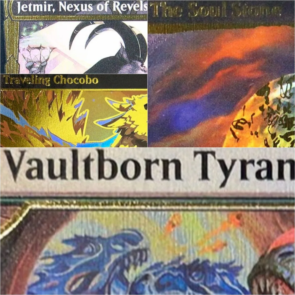 

Raised Foil "Vaultborn Tyrant/The Soul Stone" Magical Proxy Top Quality Playing Cards Board Game Trading Cards