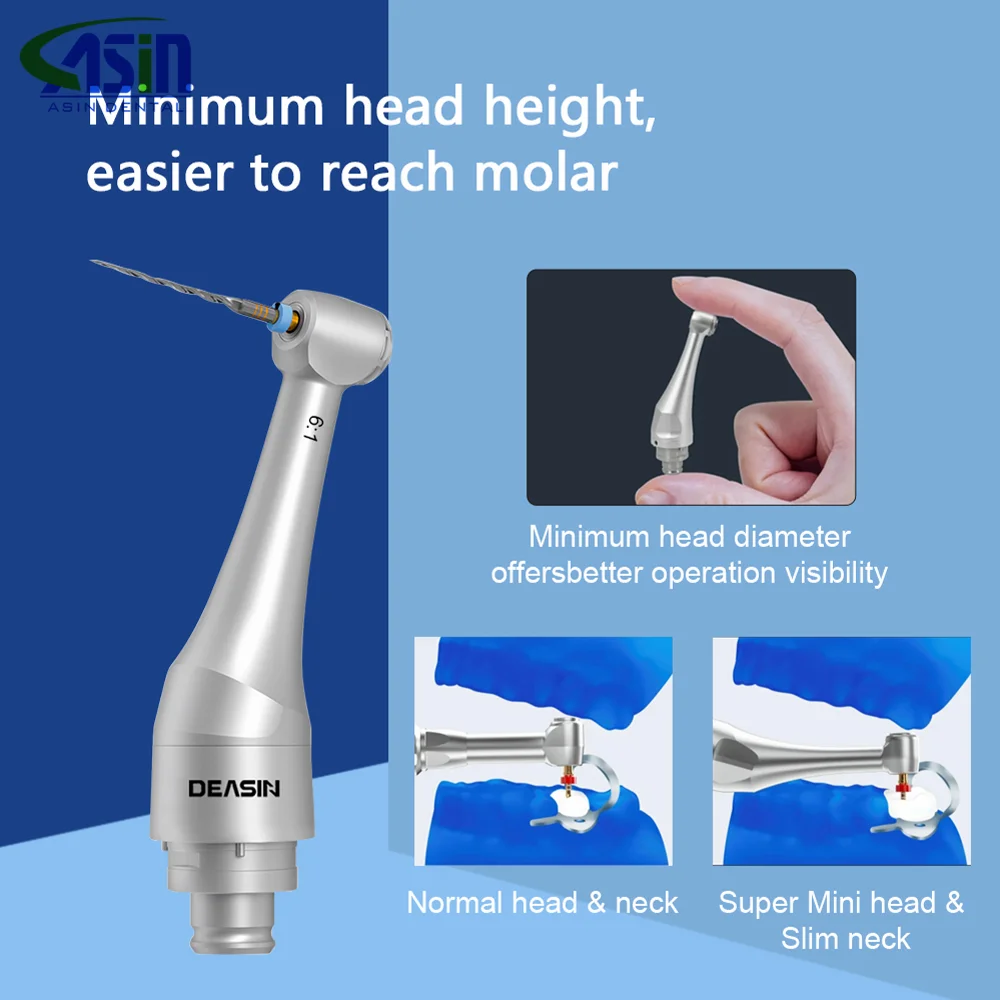 6:1 Super Mini Contra Angle Head for Woodpecker Endo Motor Dental Reciprocating Endomotor Head Endodontics