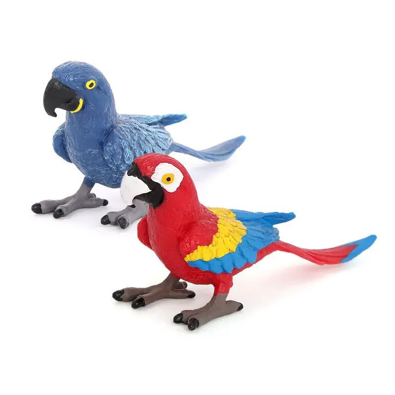 Simulated Macaw Model Desktop Parrot Ornament Home Bird Decoration craft