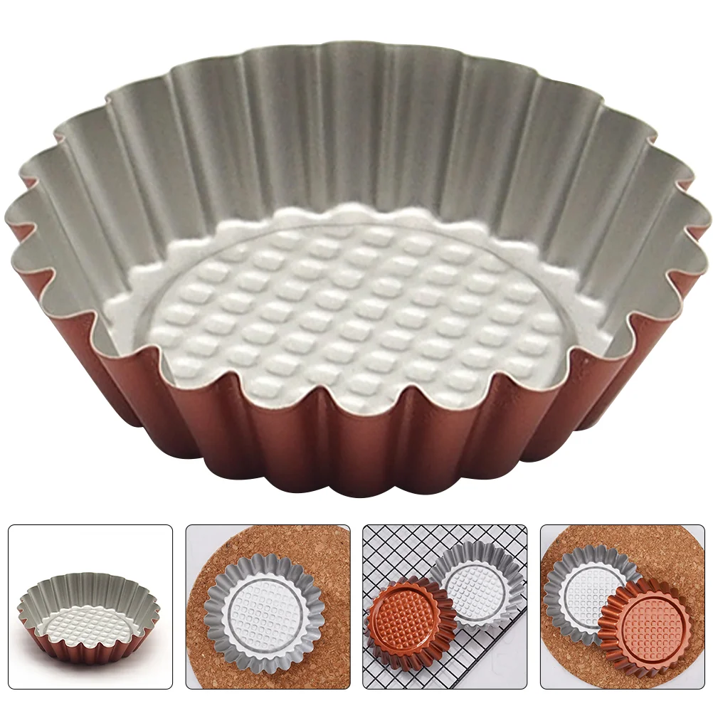 

6 Pcs Portuguese Egg Tart Mold Pie Molds Mini Pocket for Baking Shells Frying Pan Pans Cake