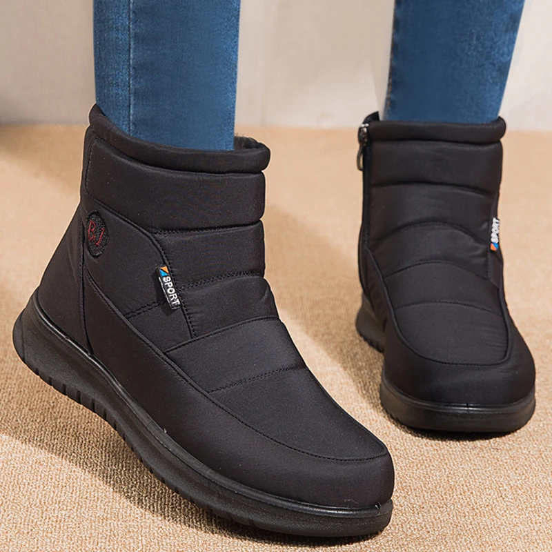 Boots Woman Snow Casual Women Shoes Waterproof Woman Shoes 2025 Trend Ankle Boots Plush Women's Winter Footwear Botas Mujer