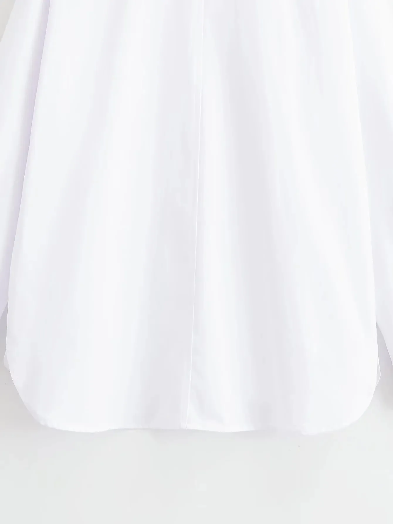 Damen Frühling Lässiges Weißes Popeline-Hemd Damen 2026 Langarm Revers Bluse mit Knotenverschluss Damen Sommer Lockere Pendler-Bluse – Detail 8