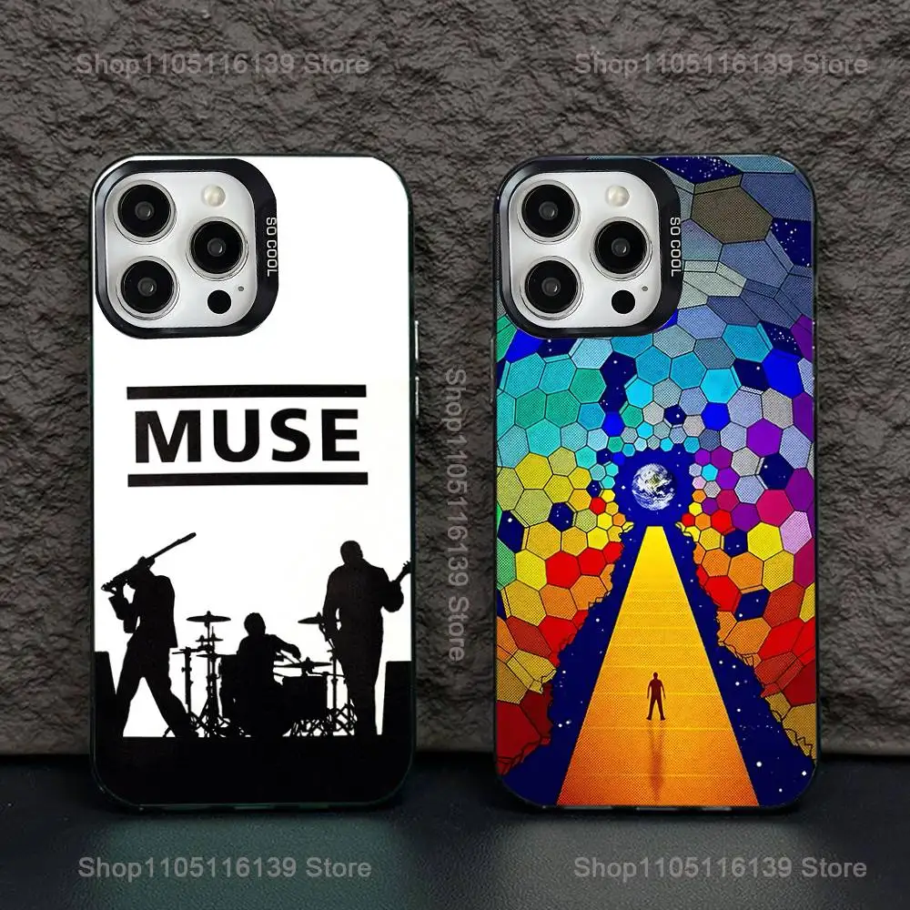 

M-Muse Band Album Phone Case For iPhone 16,15,14,13,12,11,Pro,XS,Max,Plus,Mini,SE Black Candy Matte Shockproof Cover
