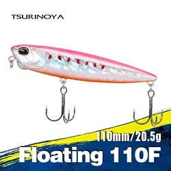 TSURINOYA 110F Topwater Pencil Fishing Lure DW58 110mm 20.5g 인공 플로팅 하드 베이츠 Pike Bass Stickbait
