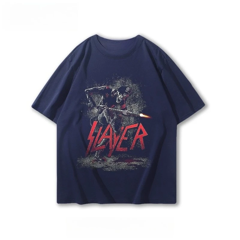 القاتل الفرقة الطرفية تي شيرتات قصيرة الاكمام للرجال والأطفال ثلاثية الأبعاد البوليستر تورنت المعادن روك ستريت عادية كم قصير