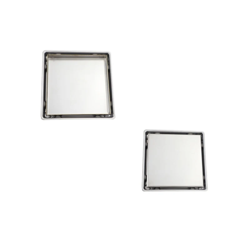 Dual-use ceramic tile embedded deodorant bathroom floor drain cover 150X150 low-cost square shower floor drain stainless