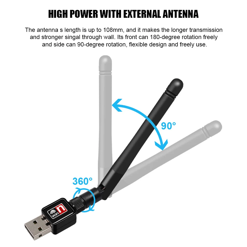 USB Wireless Network Card 600M Mini Network Card Computer USB Wifi Adapter Transmitter Receiver