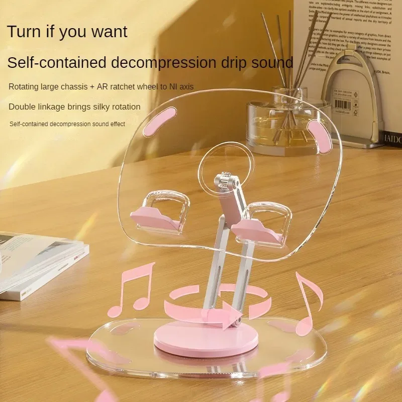 360° Rotating Mobile Phone Stand Multi-Functional Flat Support Stand Retractable Mobile Phone Stand Desktop