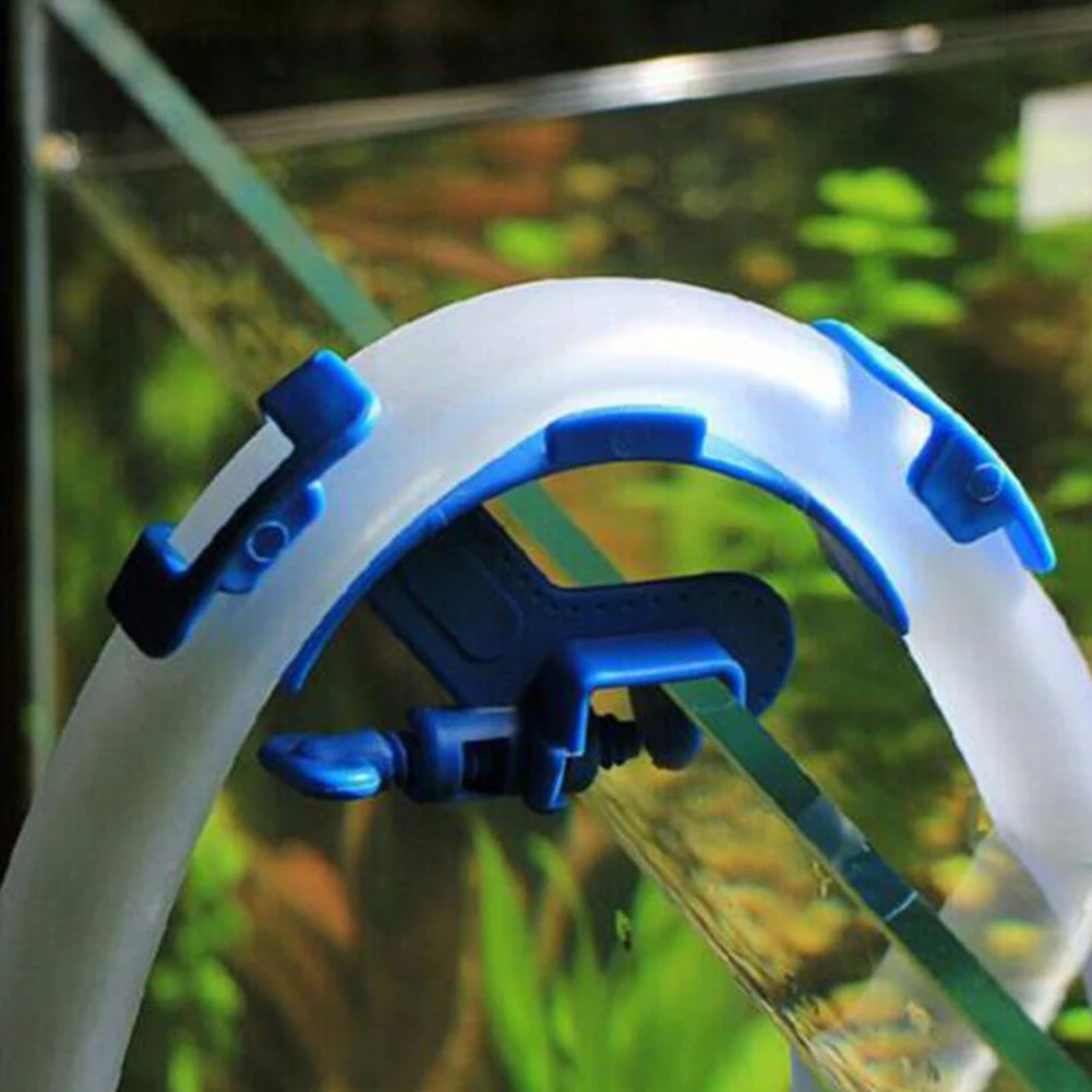 

12mm Blue Aquarium Water Pipe Filter Hose Holder Fish Tank Water Pipe Clamp Aquarium Pumping Aquatic Pet Supplies