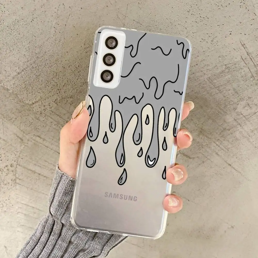 Casing Ponsel Seni Grafiti Cat Menyenangkan untuk Samsung Galaxy S 20 30 21 22 23 24 A 30 50 31 32 51 70 71 72 73 ULTRA Plus Lite Clear Case