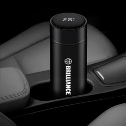 For Brilliance M2 V3 V5 H230 H320 H530 500ml Portable Car Smart Thermos Water Cup Temperature Display Car Interior Accessories