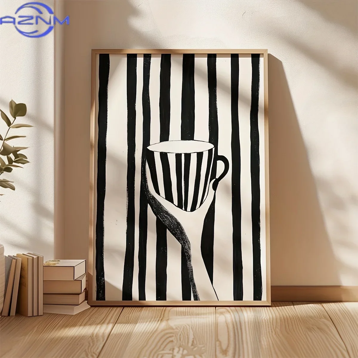 Cartoon Animal Text Art Coffee Print Painting Minimalist Wall Art Room Decoration Canvas Poster Prints Coffee Lover Gift Poster view 4