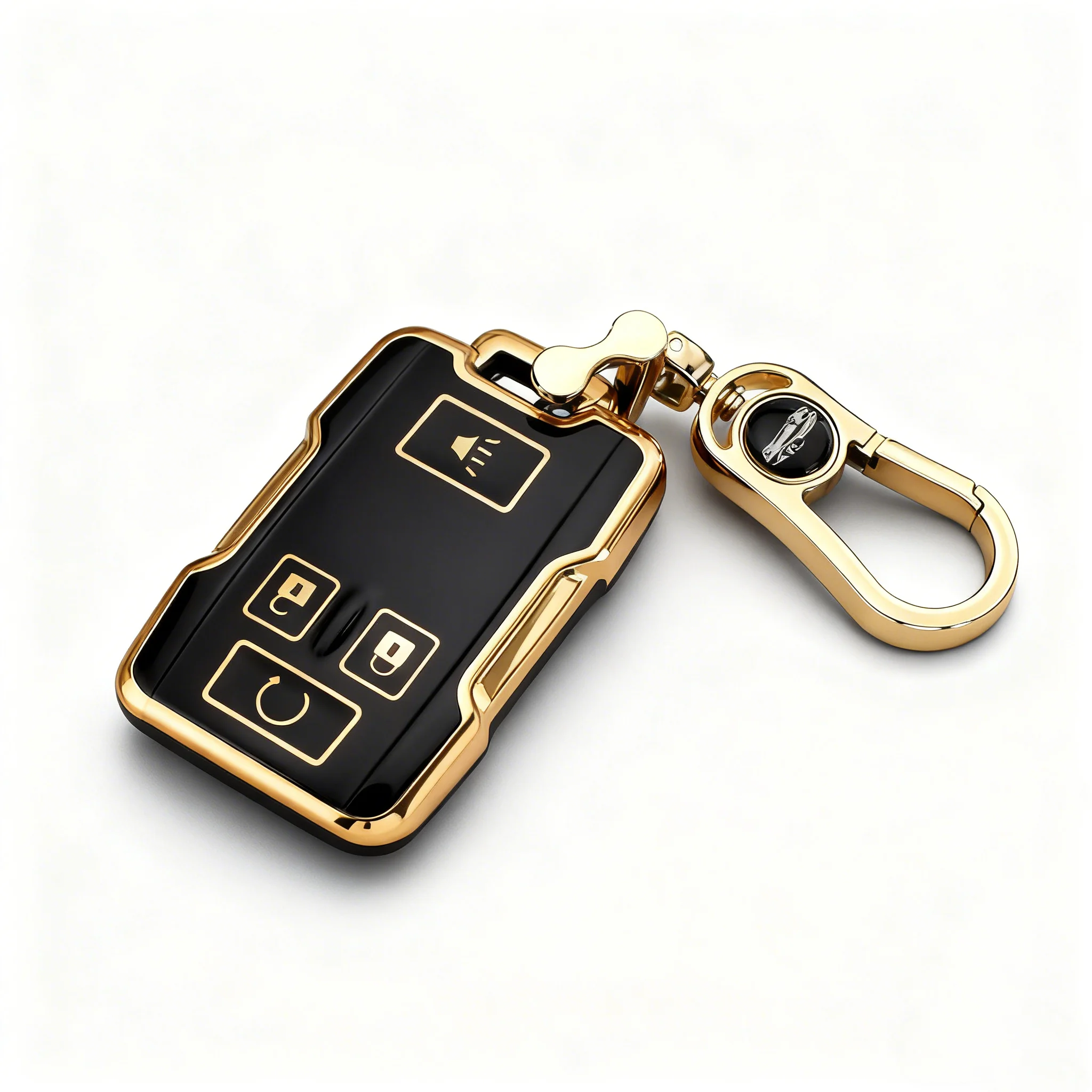 Soft TPU Key Fob Case for Chevrolet Colorado Silverado 1500/2500HD/3500HD GMC Yukon Sierra Canyon-Protective Remote Key Holder